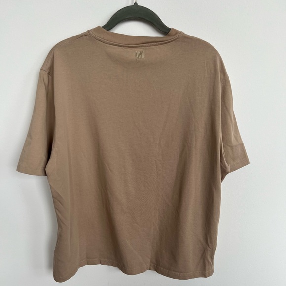 AMI Paris De Coeur Embroidered Unisex Cotton T-Shirt - Picture 6 of 8